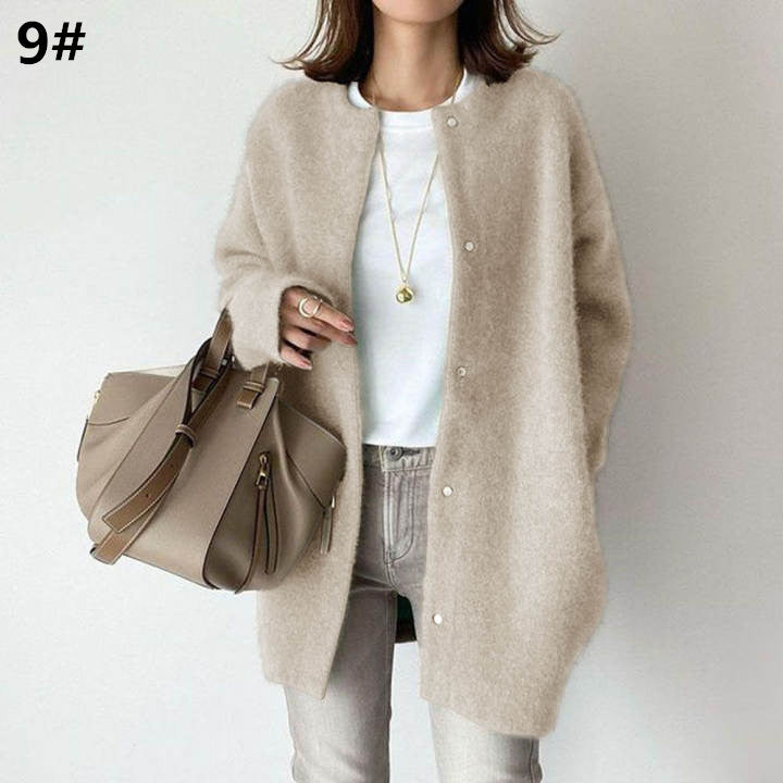 Cardigan in maglia da donna, nuova collezione Autunno/Inverno 2026, disponibile in 7 colori.