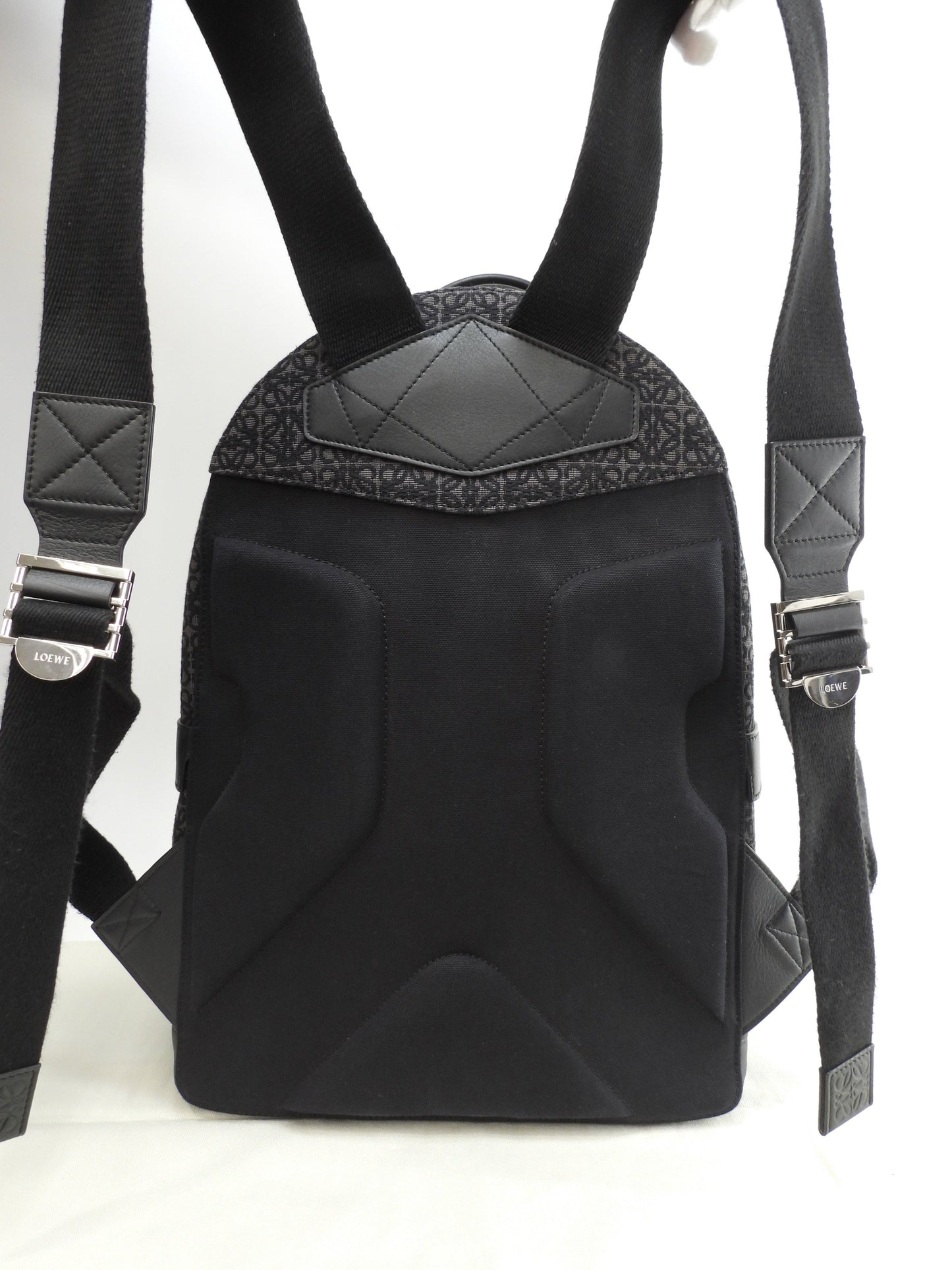 LOEWE Zaino Anagram Jacquard Nero Grigio ZAINO UOMO Ottime Condizioni@822138