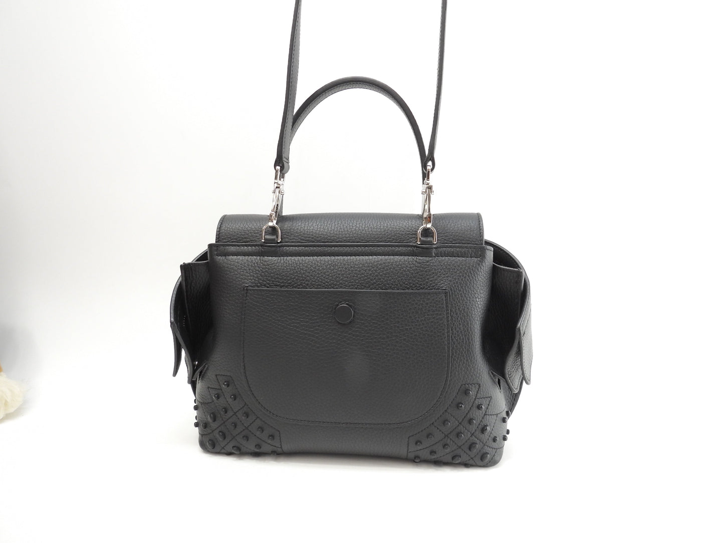 Tod's borsa a mano con tracolla Gommini Small in pelle nera, pochette, nuovo con etichette@2