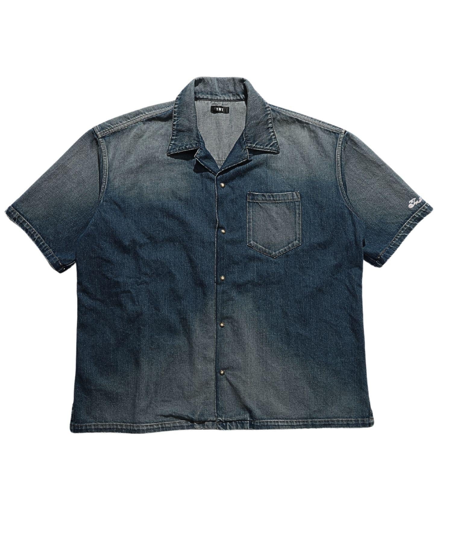 Camicia a maniche corte in denim 10oz (oversize)