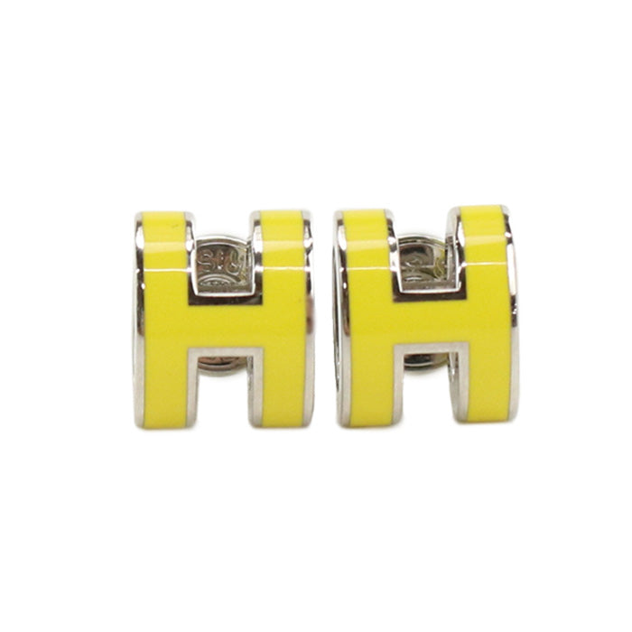 HERMES エルメス ピアス MINI POP H 98 NEW LIME レディース イエロー