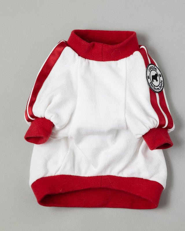 【Rosso】Tuta ginnica con pettorina - 100% cotone