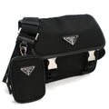 プラダ PRADA  斜め掛け ショルダーバッグ  リナイロン サフィアーノ トライアングルロゴ  メンズ ブランド2VD034　2DMH V XOP　F0002NERO ブラック　bag-01