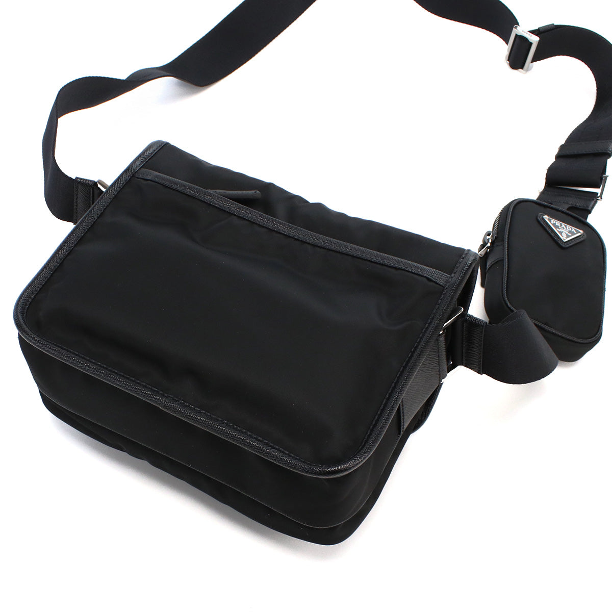 プラダ PRADA  斜め掛け ショルダーバッグ  リナイロン サフィアーノ トライアングルロゴ  メンズ ブランド2VD034　2DMH V XOP　F0002NERO ブラック　bag-01