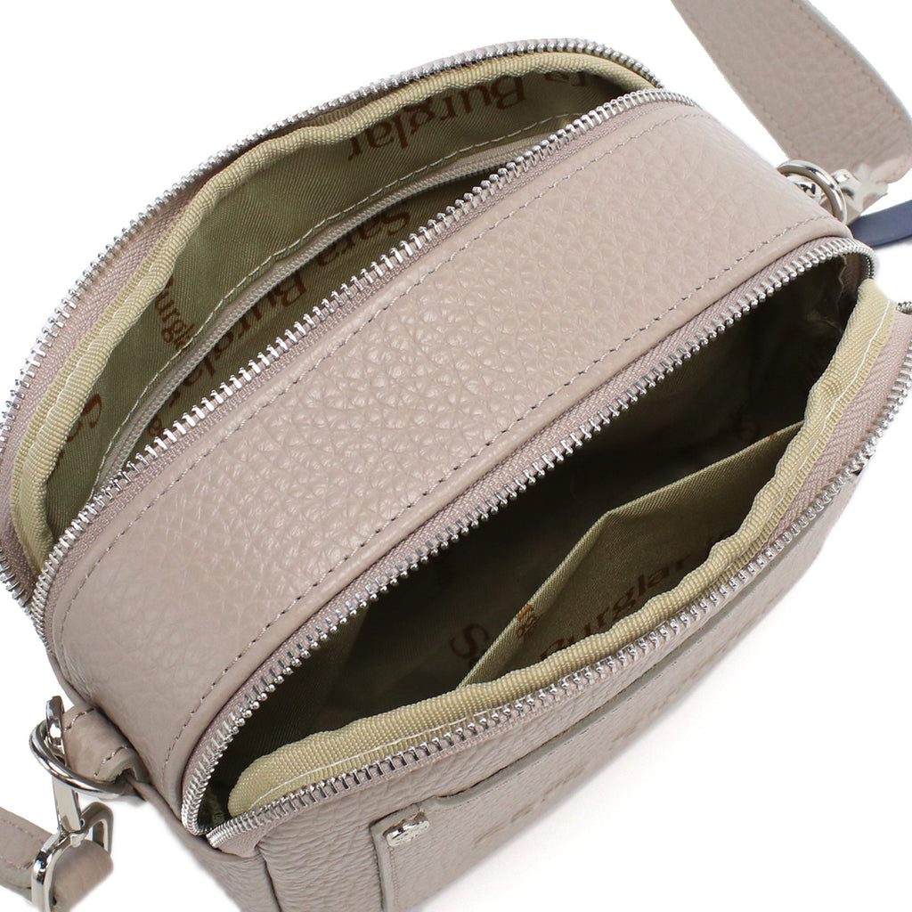 サラバーグラー Sara Burglar  斜め掛け ショルダーバッグ ブランド ロゴ 　916　TAUPE グレー系 bag-01