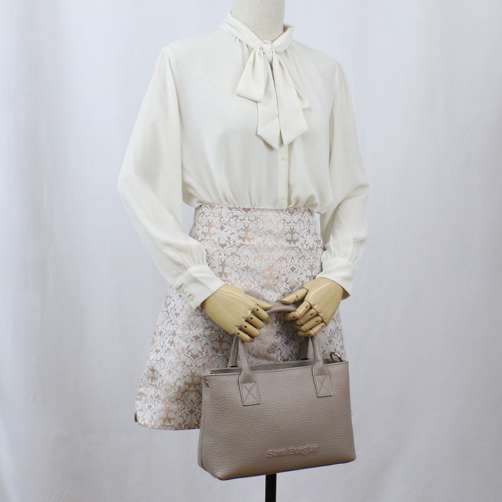 サラバーグラー Sara Burglar  トートバッグ フォーマルバッグ ブランド　076　TAUPE グレー系 bag-01