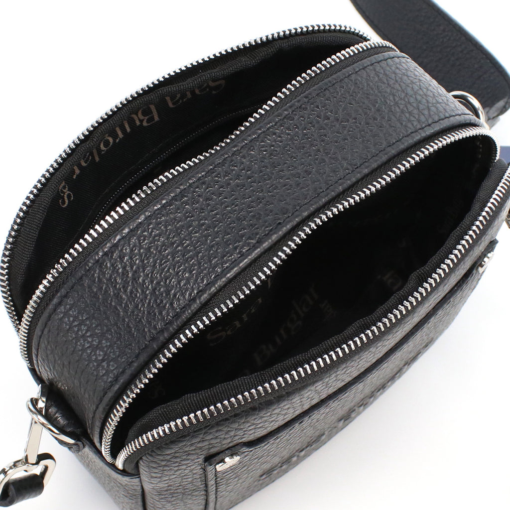 サラバーグラー Sara Burglar  斜め掛け ショルダーバッグ ブランド ロゴ　916　NERO ブラック bag-01