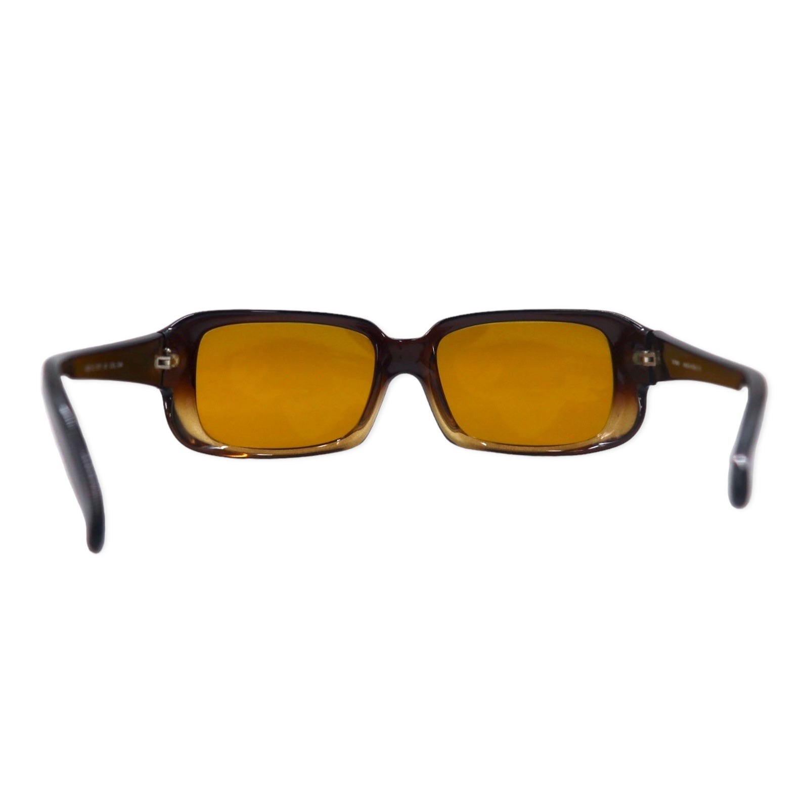 FENDI Occhiali da sole rettangolari marroni con logo FF, made in Italy, SL7672