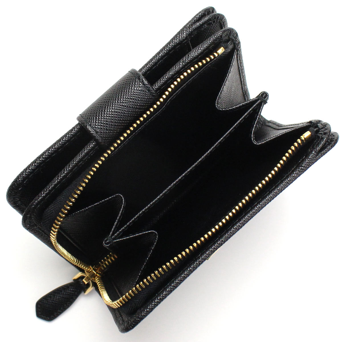PRADA プラダ 二つ折り財布 小銭入付き 1ML018 QHH F0002 レディース ブラック