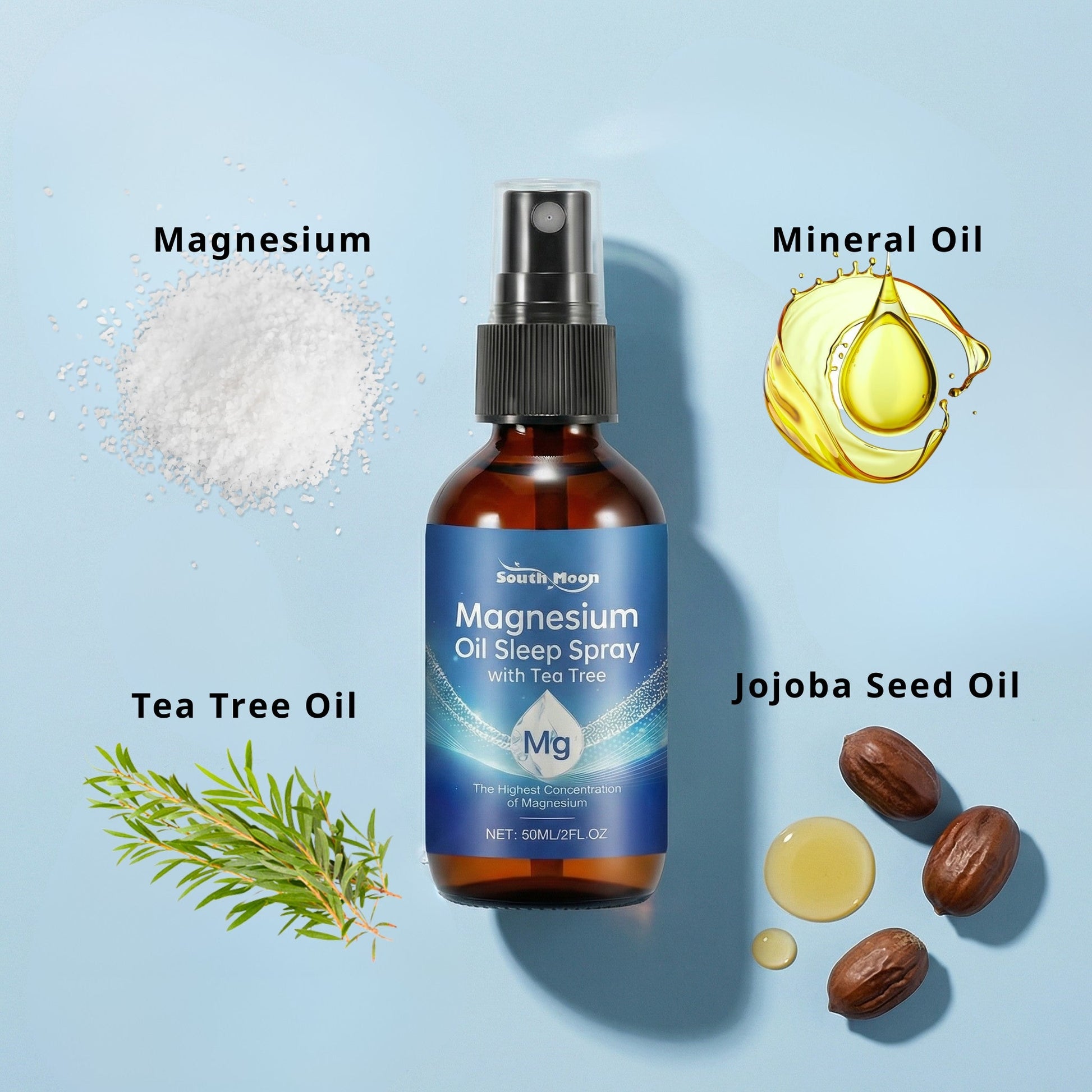 Magnesium Oil Sleep Spray | Tea Tree | Pre-Bedtime Relaxation & Skin Care
