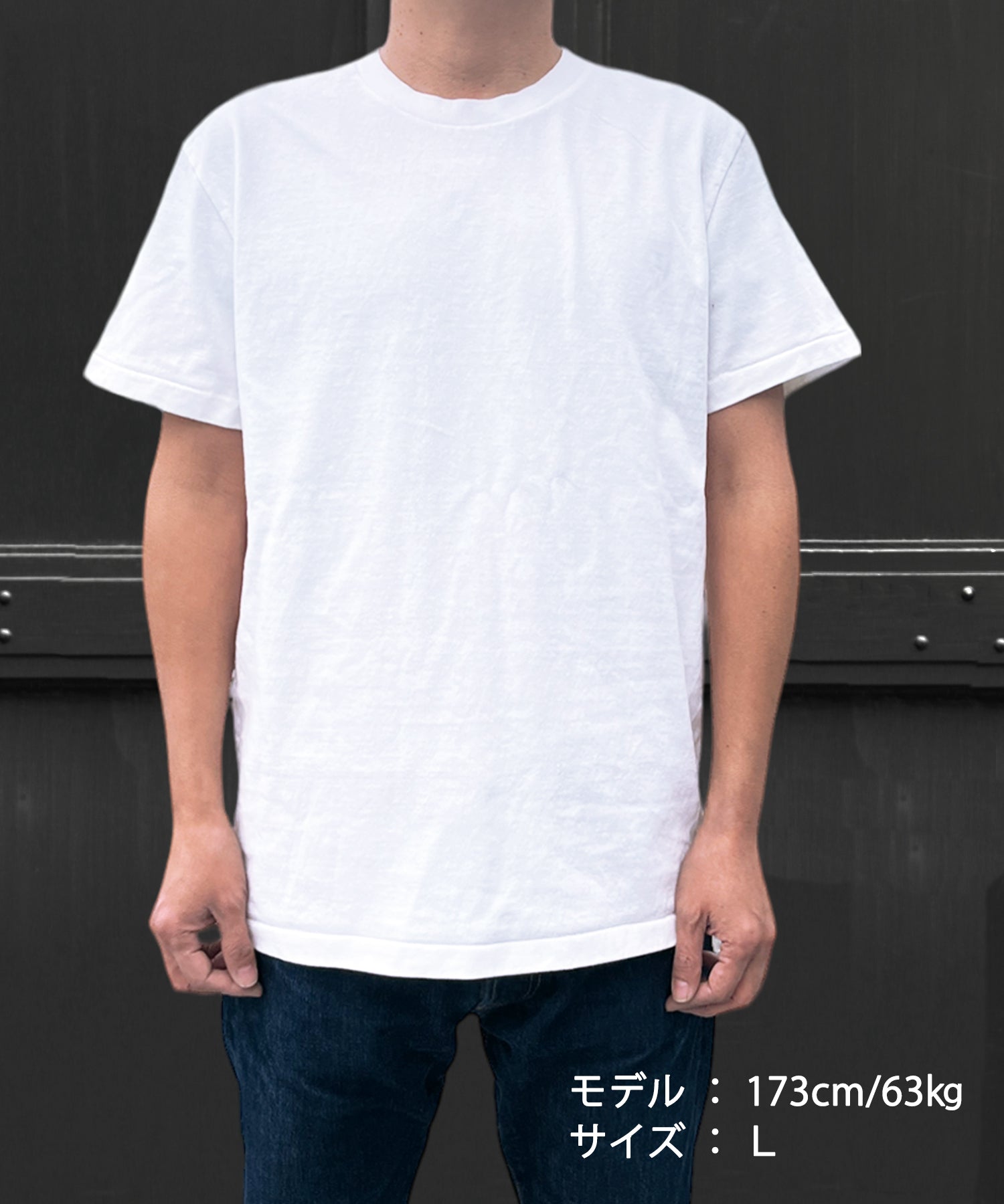T-SHIRT A MANICA CORTA IN JERSEY DI COTONE INDIGO／INDIGO