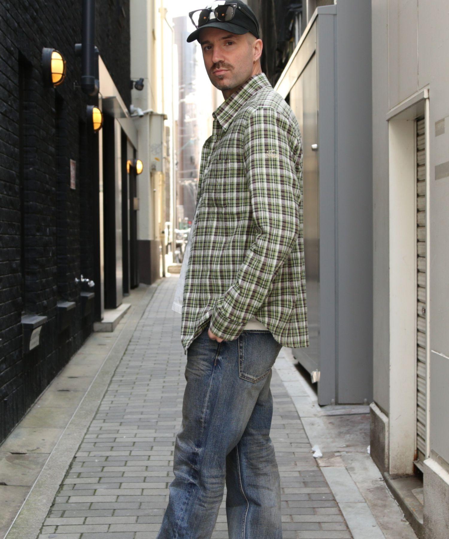 CAMICIA MORBIDA A MANICHE LUNGHE CON FANTASIA A QUADRI COUNTRY