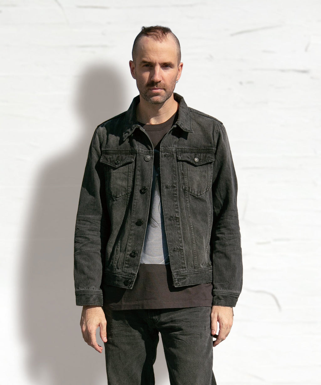 12oz SOFT BLACK DENIM TRUCKER JACKET