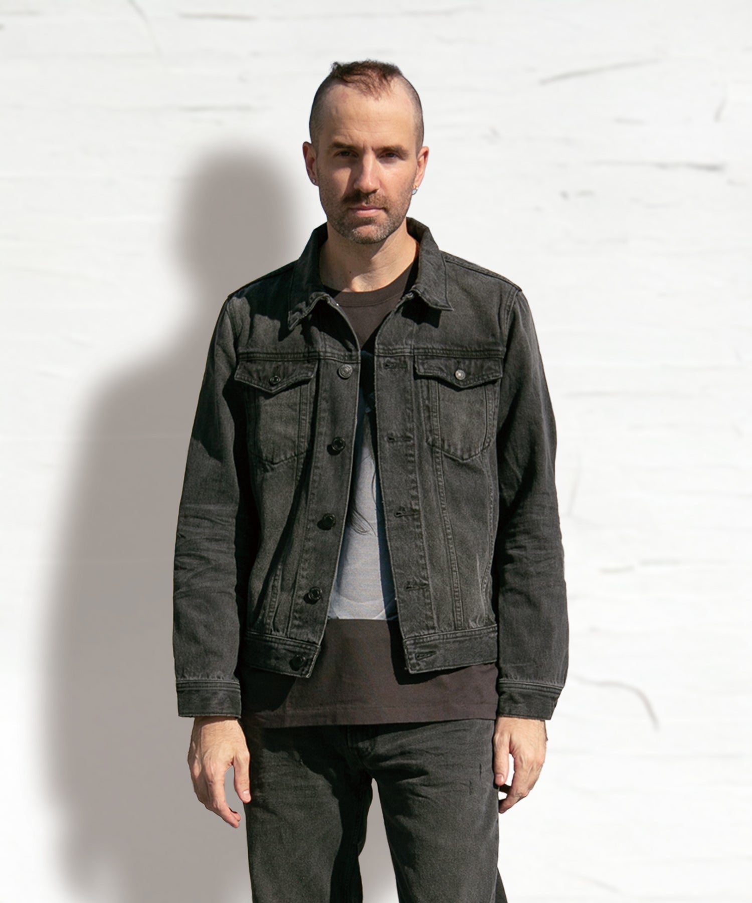 12oz SOFT BLACK DENIM TRUCKER JACKET