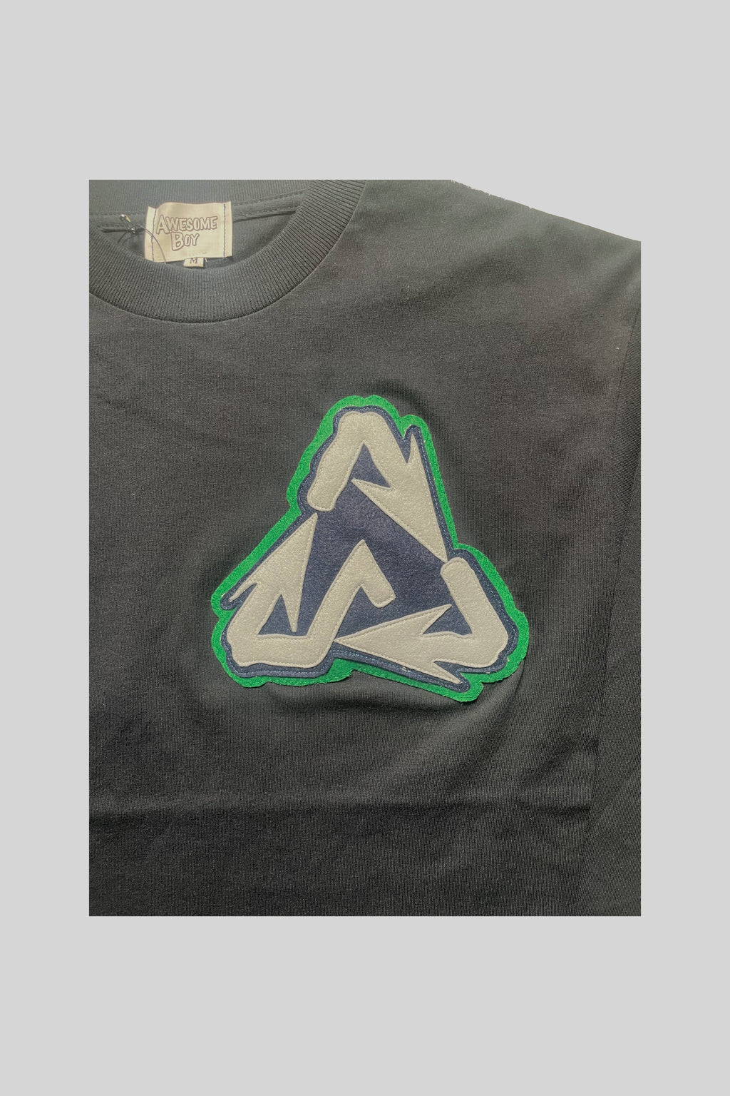 "RECYCLE" LOGO L/S TEE(NAVY)