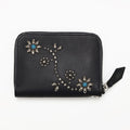 INDIGO LEATHER STADS WALLET (MIDDLE)