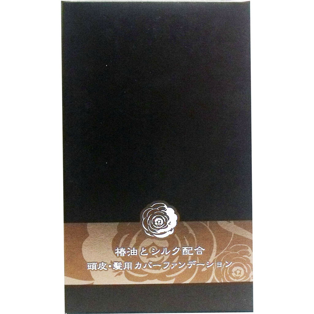 Fondotinta coprente per cute e capelli con olio di camelia e seta, Marrone scuro 14g