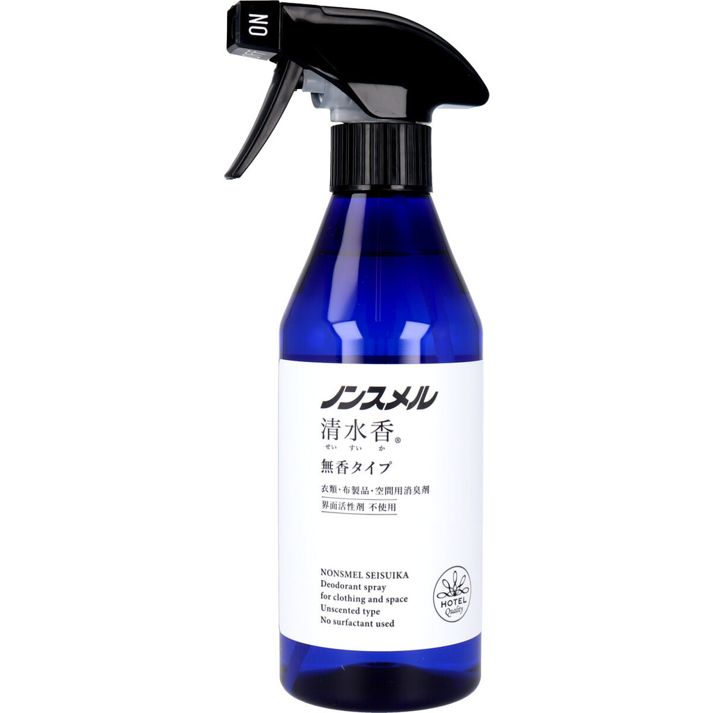 SmellNon Shikimizu-ka Deodorante spray per vestiti, tessuti e ambienti, tipo inodore, flacone da 400 ml