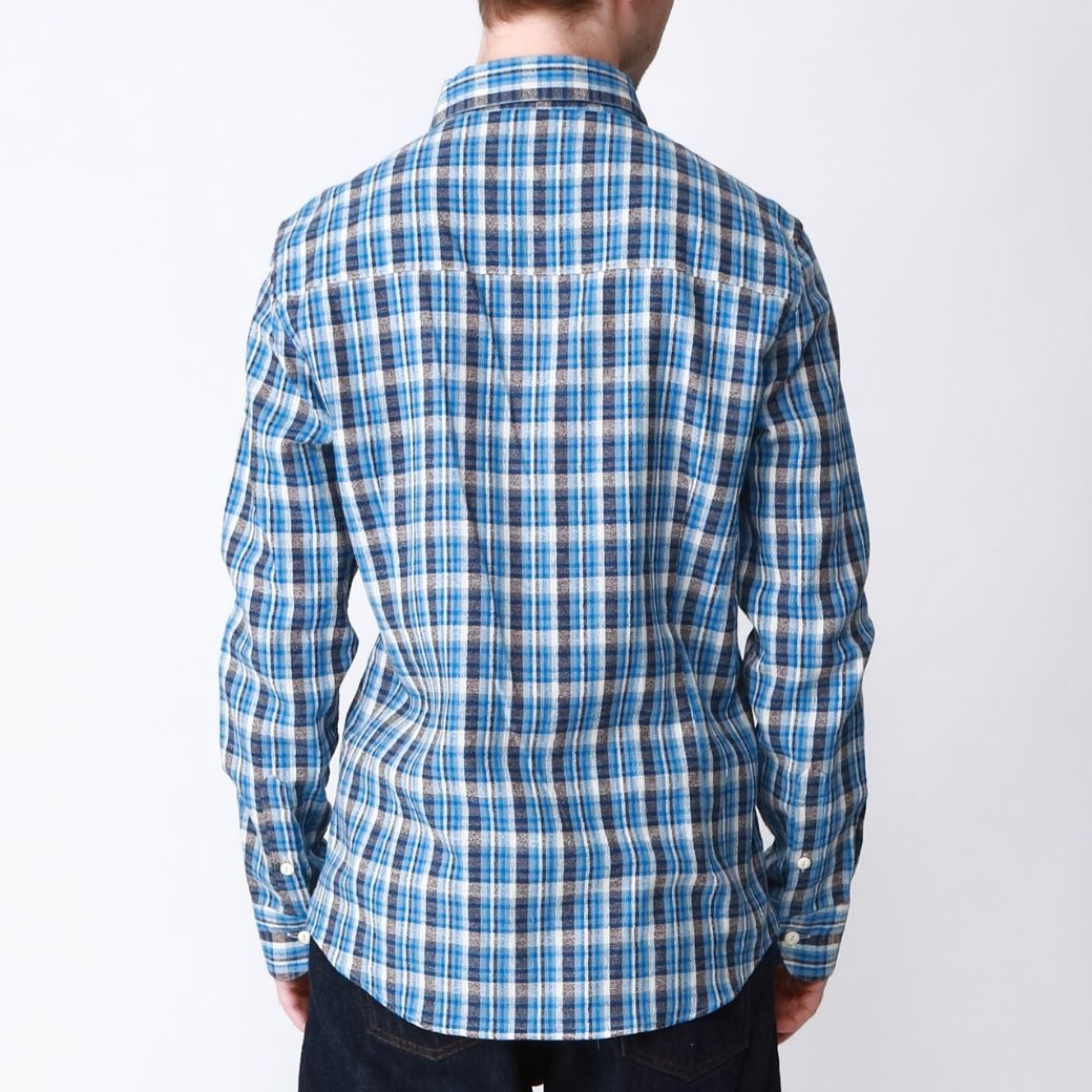 CAMICIA MORBIDA A MANICHE LUNGHE CON FANTASIA A QUADRI COUNTRY