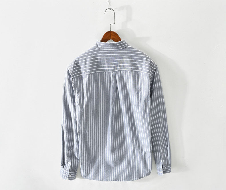 Camicia a maniche lunghe in cotone con motivo a righe da uomo, unisex, casual, giacca estiva, novità 2022, primavera estate autunno ★ 3 colori disponibili Sconto del 10% ancora per 5 giorni!