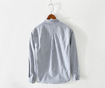 Camicia a maniche lunghe in cotone con motivo a righe da uomo, unisex, casual, giacca estiva, novità 2022, primavera estate autunno ★ 3 colori disponibili Sconto del 10% ancora per 5 giorni!