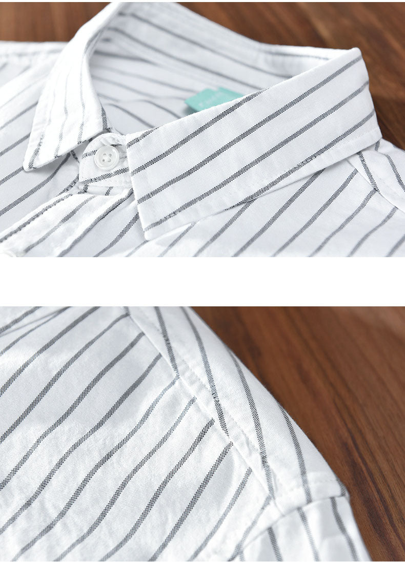 Camicia a maniche lunghe in cotone con motivo a righe da uomo, unisex, casual, giacca estiva, novità 2022, primavera estate autunno ★ 3 colori disponibili Sconto del 10% ancora per 5 giorni!