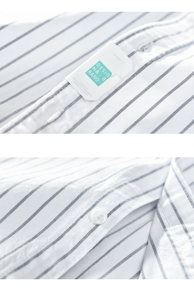 Camicia a maniche lunghe in cotone con motivo a righe da uomo, unisex, casual, giacca estiva, novità 2022, primavera estate autunno ★ 3 colori disponibili Sconto del 10% ancora per 5 giorni!