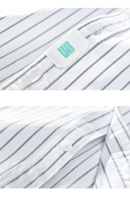 Camicia a maniche lunghe in cotone con motivo a righe da uomo, unisex, casual, giacca estiva, novità 2022, primavera estate autunno ★ 3 colori disponibili Sconto del 10% ancora per 5 giorni!