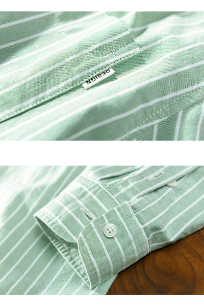 Camicia a maniche lunghe in cotone con motivo a righe da uomo, unisex, casual, giacca estiva, novità 2022, primavera estate autunno ★ 3 colori disponibili Sconto del 10% ancora per 5 giorni!