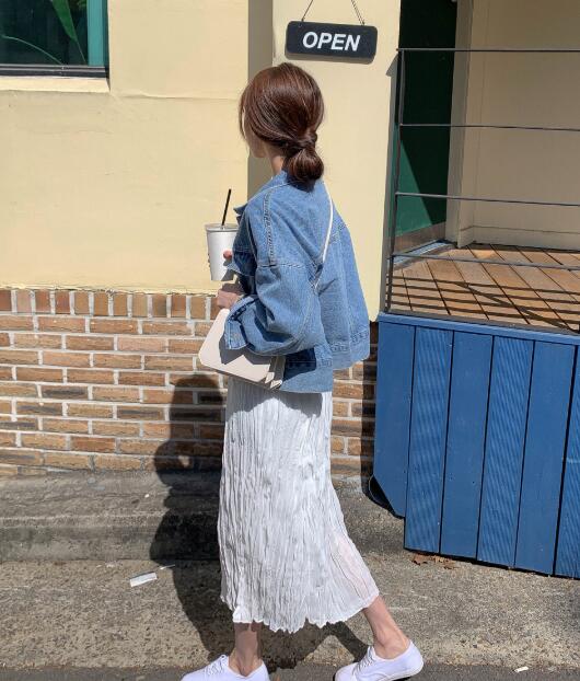 秋服 韓国風 トップス アウター デニム ジャケット ヴィンテージ 上着 Gジャン