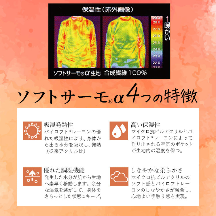 【Prodotto in Giappone】Dolcevita a maniche raglan ampio e caldo con tecnologia "Soft Thermo α" di Toray