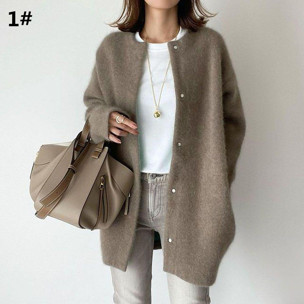 Cardigan in maglia da donna, nuova collezione Autunno/Inverno 2026, disponibile in 7 colori.