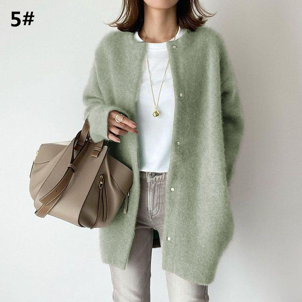 Cardigan in maglia da donna, nuova collezione Autunno/Inverno 2026, disponibile in 7 colori.
