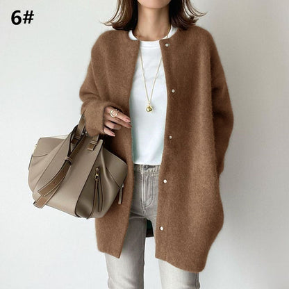 Cardigan in maglia da donna, nuova collezione Autunno/Inverno 2026, disponibile in 7 colori.