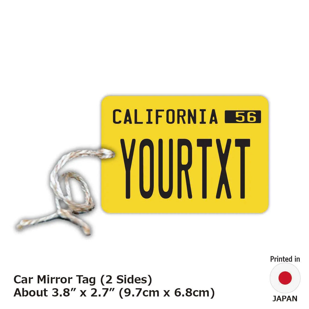 【Specchietto appendibile】 California 1950s / Deodorante per auto a forma di targa americana originale