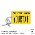 【Specchietto appendibile】 California 1950s / Deodorante per auto a forma di targa americana originale