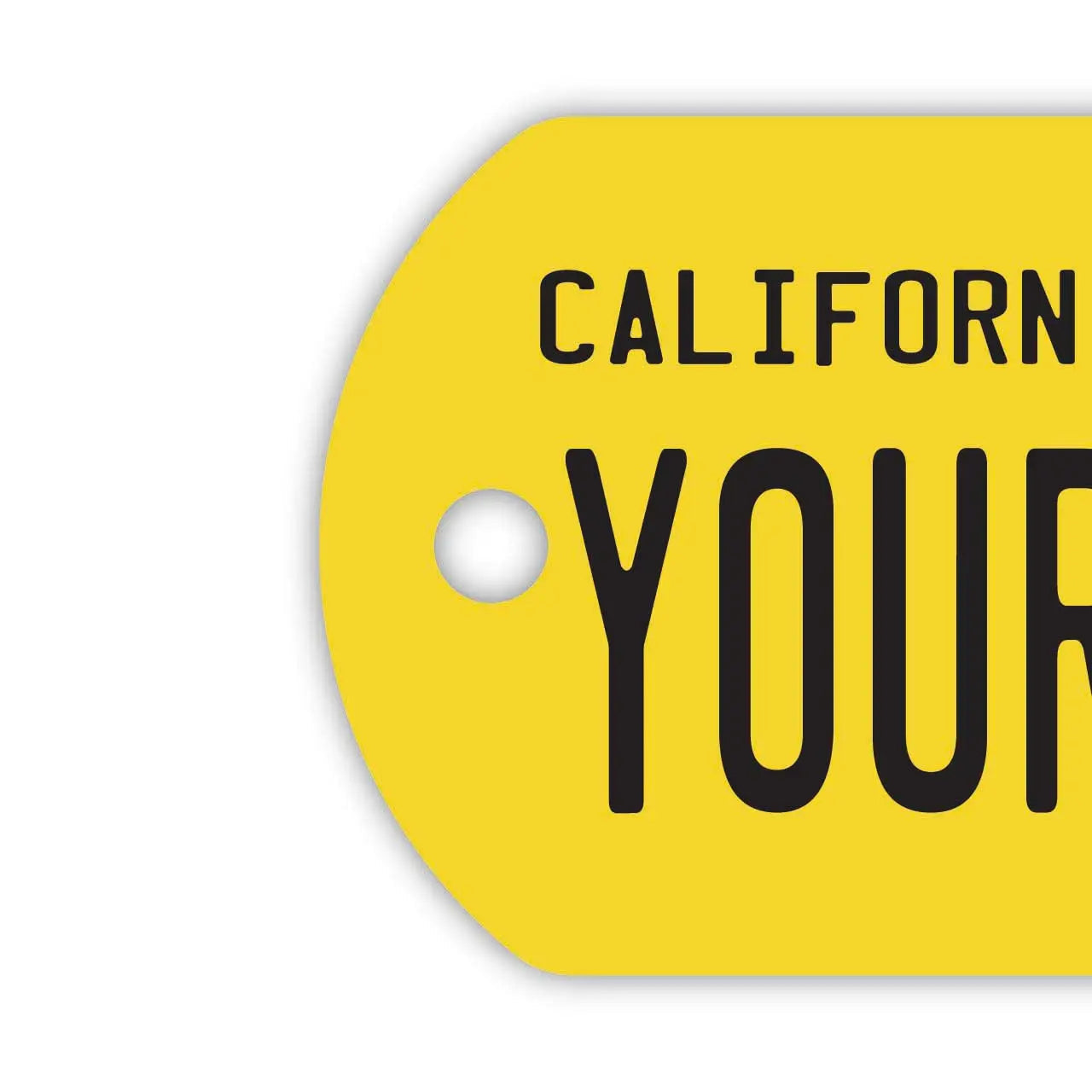 【Targhetta identificativa per cani/Medaglietta per cani】California anni '50/Portachiavi personalizzato a forma di targa americana originale