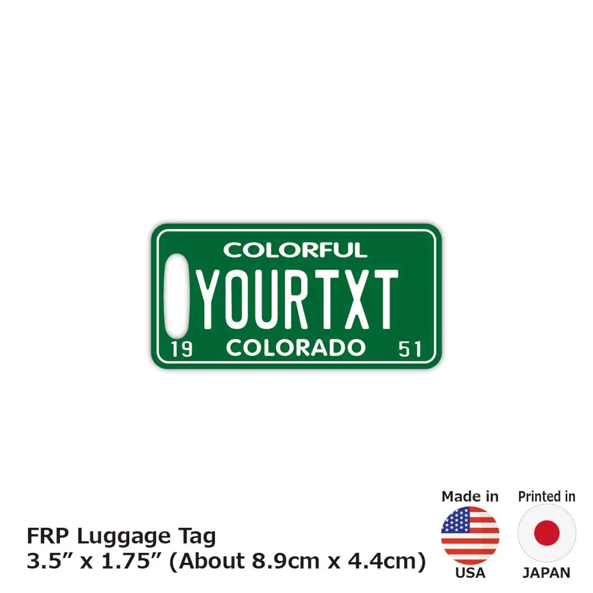 **[Targhetta per bagaglio] Colorado 1951 / Targhetta originale a forma di targa americana, elegante e anti-smarrimento**