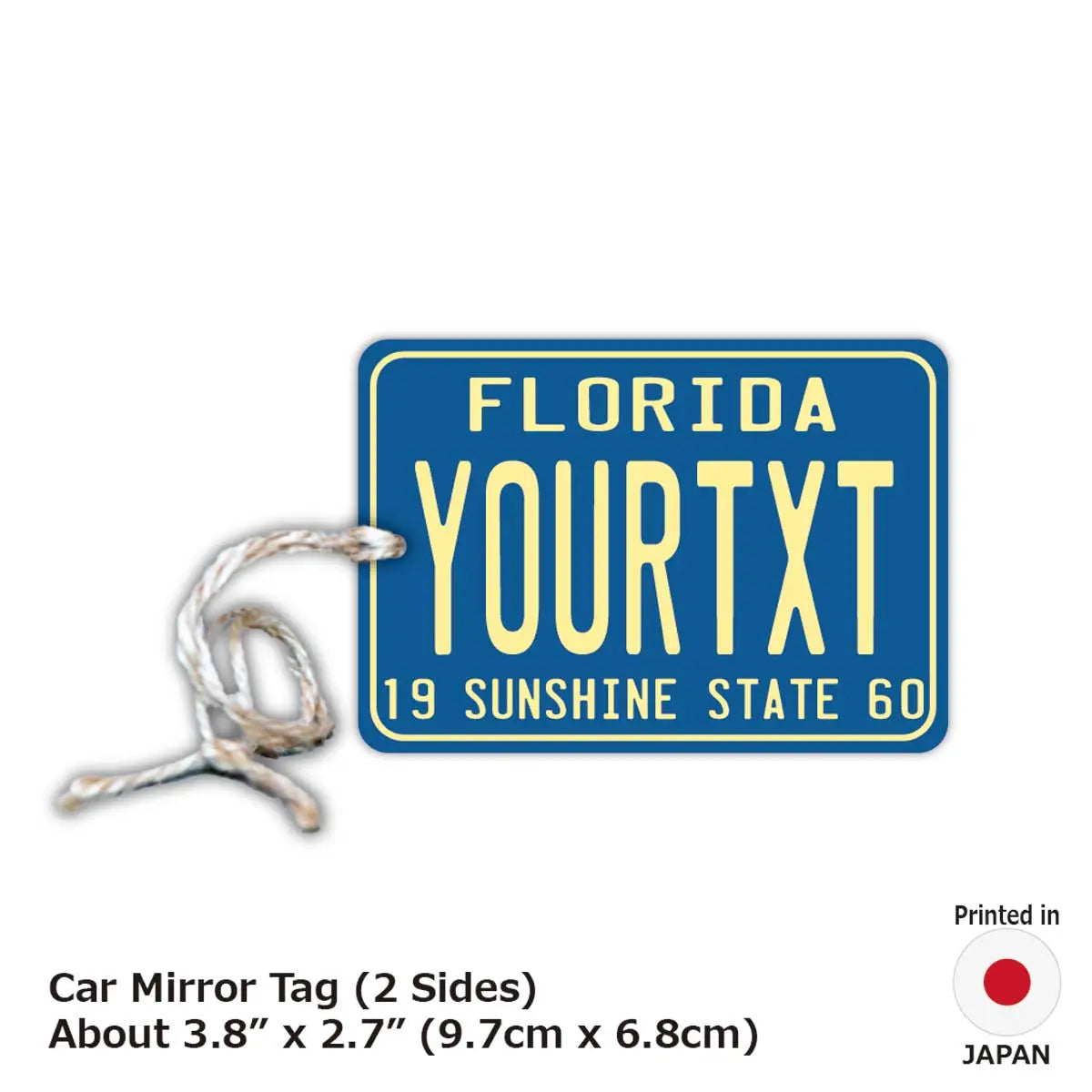 【Etichetta Specchietto】Florida 1960s / Deodorante per ambienti originale a forma di targa americana