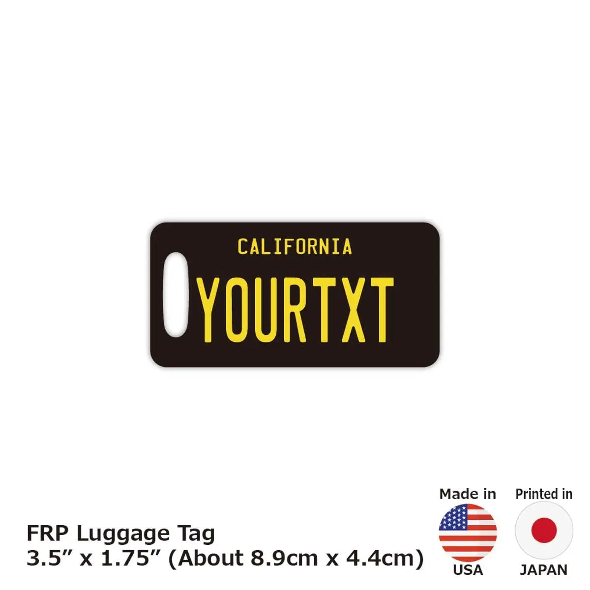 [Targhetta per bagaglio] California anni '60 / Targa americana originale - Elegante - Targhetta anti-smarrimento
