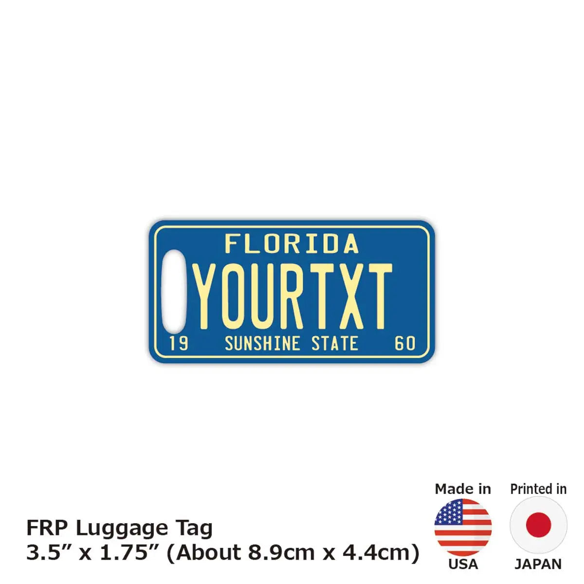 【Etichetta per bagaglio】Florida 1960s / Targa americana originale · Elegante · Etichetta antifurto
