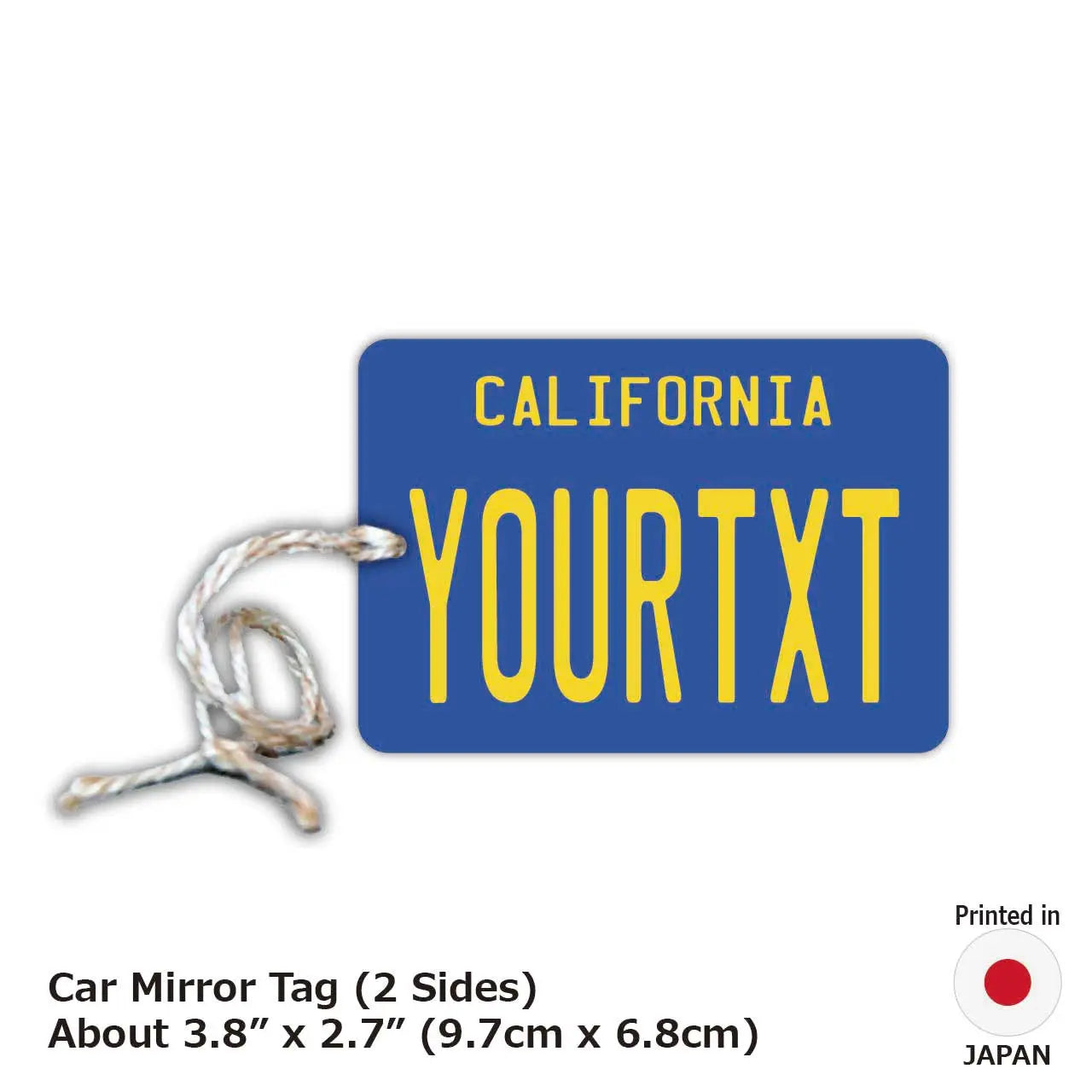 【Mirror Tags】California 1970's / Deodorante per auto originale a forma di targa americana
