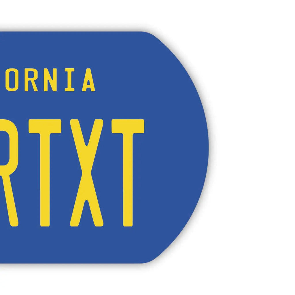 【Medaglietta identificativa per cani - Targhetta identificativa per cani】California anni '70/Portachiavi personalizzabile a forma di targa americana originale
