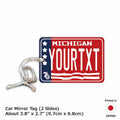 【Targhette a specchio】Michigan 1976/Deodorante per auto a forma di targa americana originale