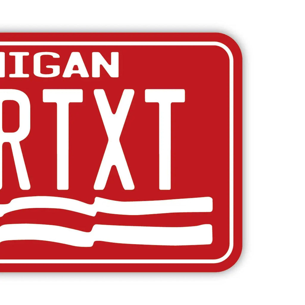 [Etichetta per bagaglio] Michigan 1976/A forma di targa americana originale/Elegante/Etichetta anti-smarrimento