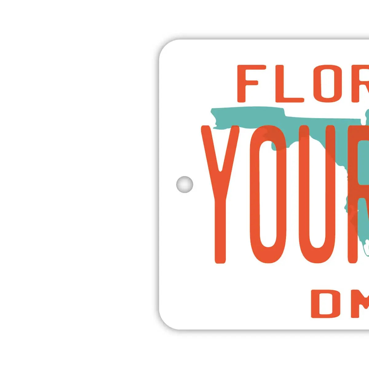 [Cartellino specchietto] Florida anni '80/Profumatore per auto originale a forma di targa americana