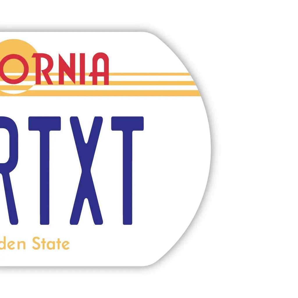 【Medaglietta identificativa per cani/Dog tag】California 1980's / Portachiavi personalizzato a forma di targa americana originale