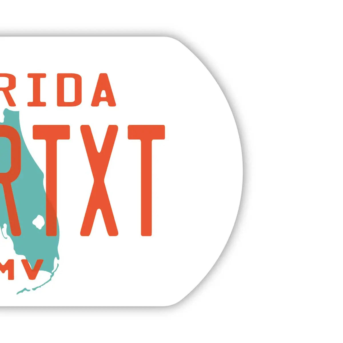 【Medaglietta identificativa per cani - Targhetta identificativa per cani】Florida anni '80/Portachiavi personalizzato a forma di targa americana originale