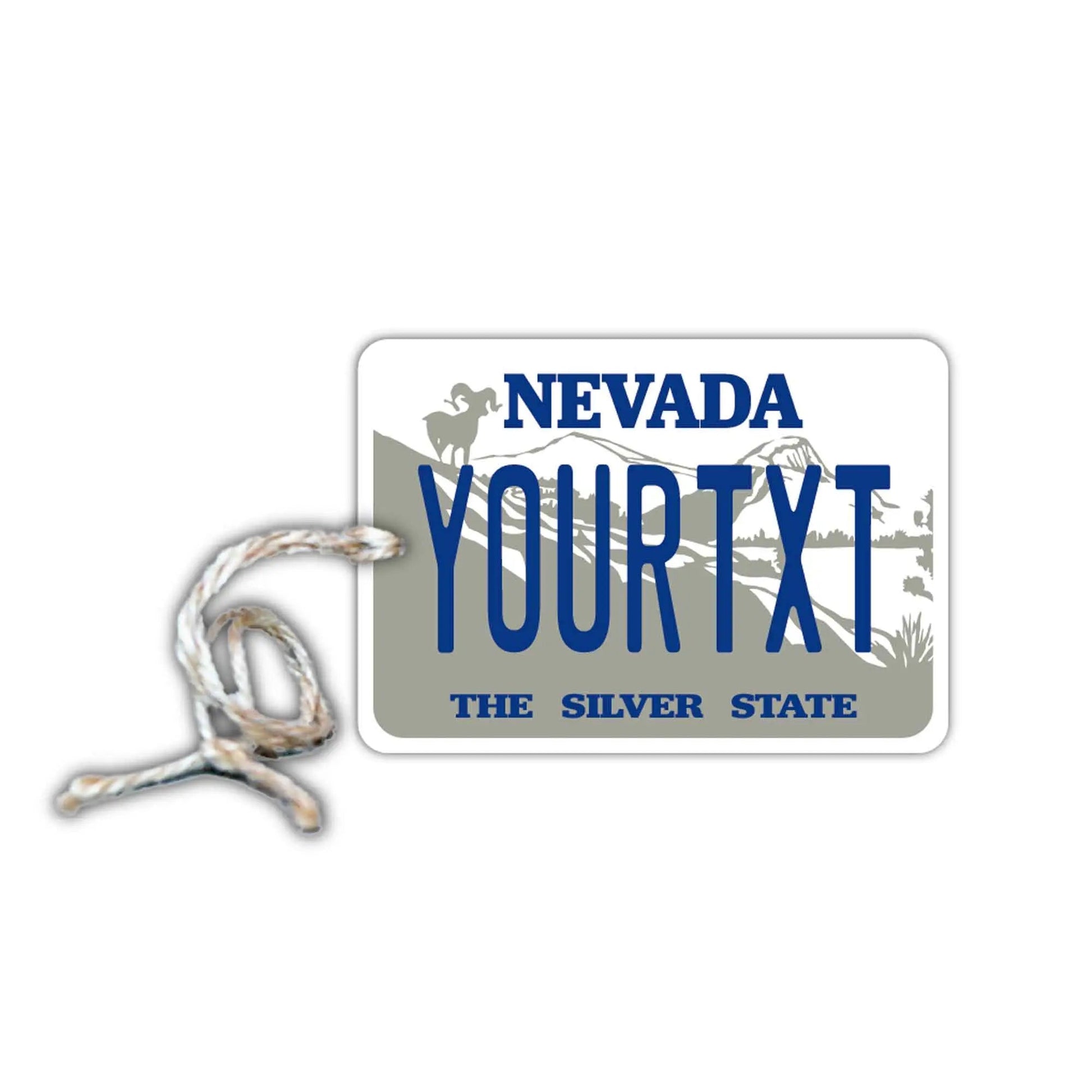 【Specchietto appendibile】Nevada anni '80 / Deodorante per ambienti originale a forma di targa automobilistica americana
