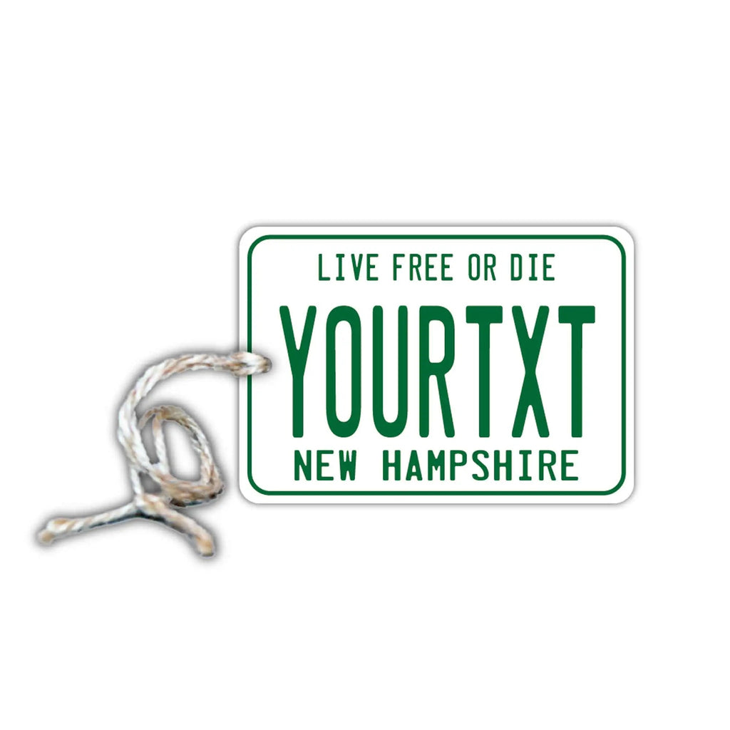 【Targhette per specchietto retrovisore】Rinfrescante per auto a forma di targa americana originale, New Hampshire anni '80